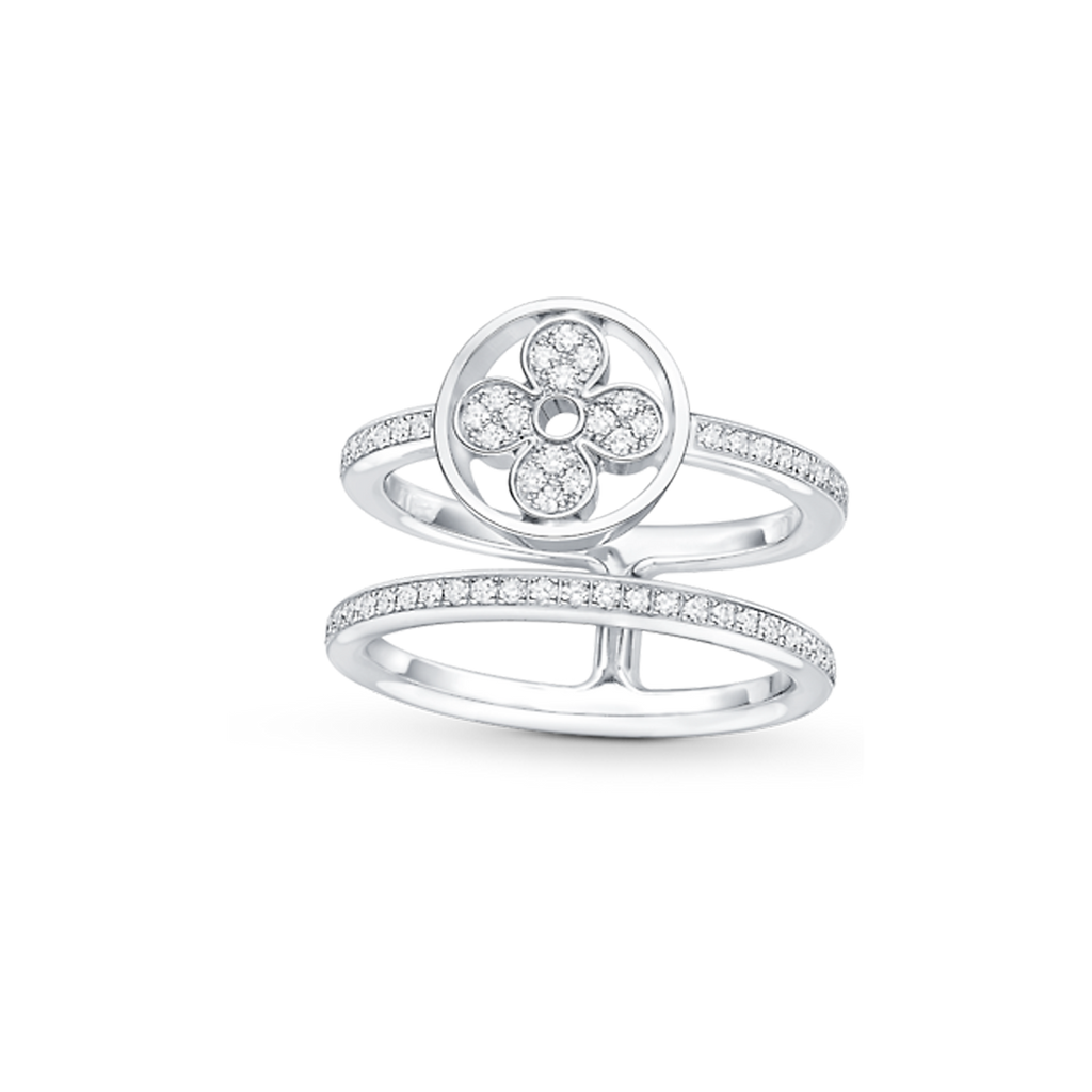 Louis Vuitton Idylle Blossom Two-Row 18K Gold Ring