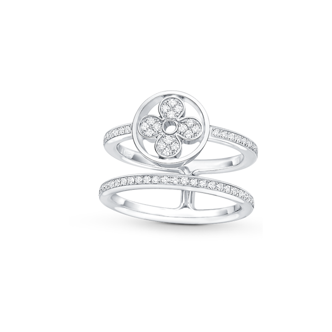 Louis Vuitton Idylle Blossom Two-Row 18K Gold Ring