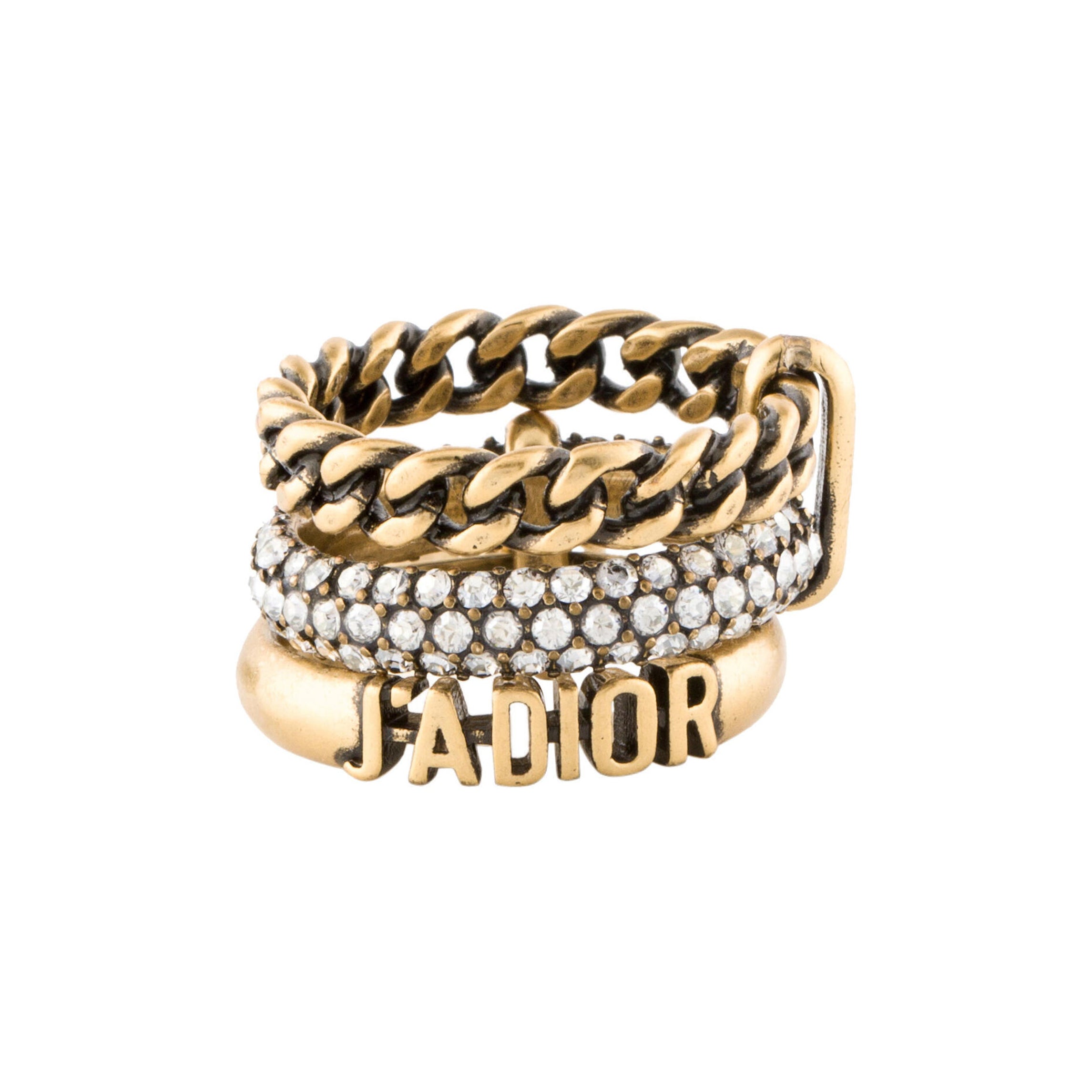 Dior Pearl & Crystal J'Adior 18K Gold Ring