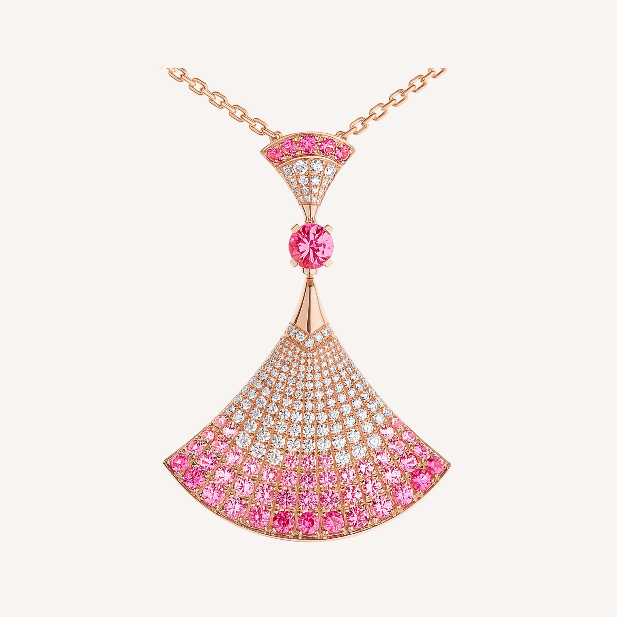 Bvlgari DIVAS' DREAM Pink Diamonds 18K Gold Necklace