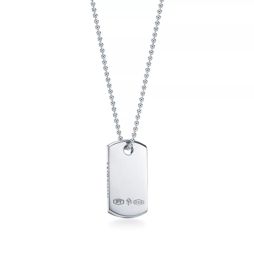 Tiffany 1837 Tag Pendant 18K Gold Necklace