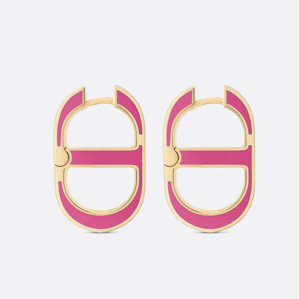 Dior 30 Montaigne Rani Pink 18K Gold Earrings