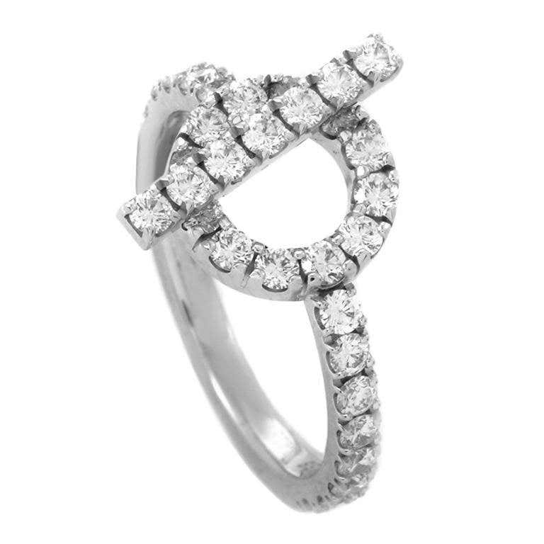 Hermes Finesse Diamond 18K White Gold Ring