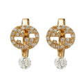 Gucci Double Interlocking Gucci Diamond 18K Gold Earrings