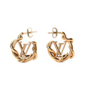 Louis Vuitton Garden Louise Hoop 18K Gold Earrings