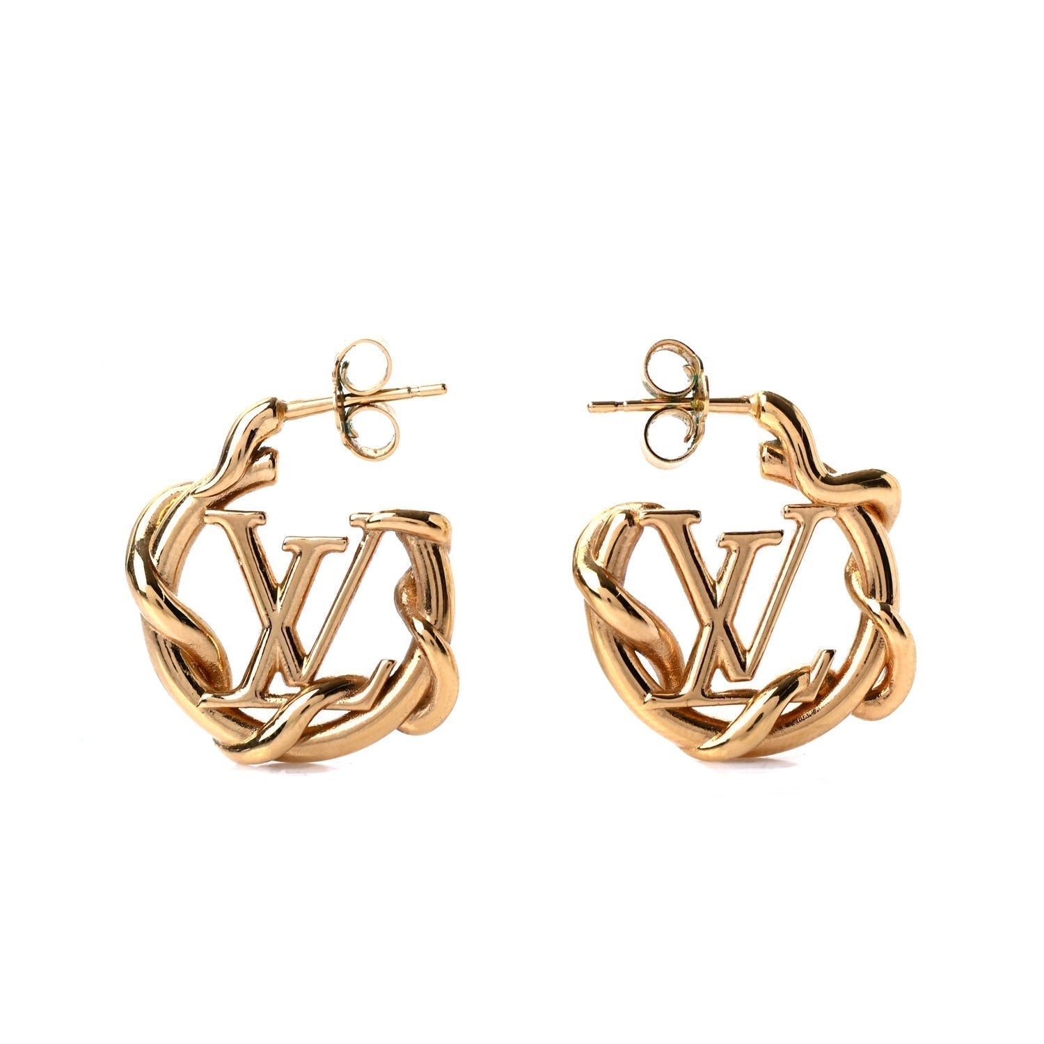 Louis Vuitton Garden Louise Hoop 18K Gold Earrings