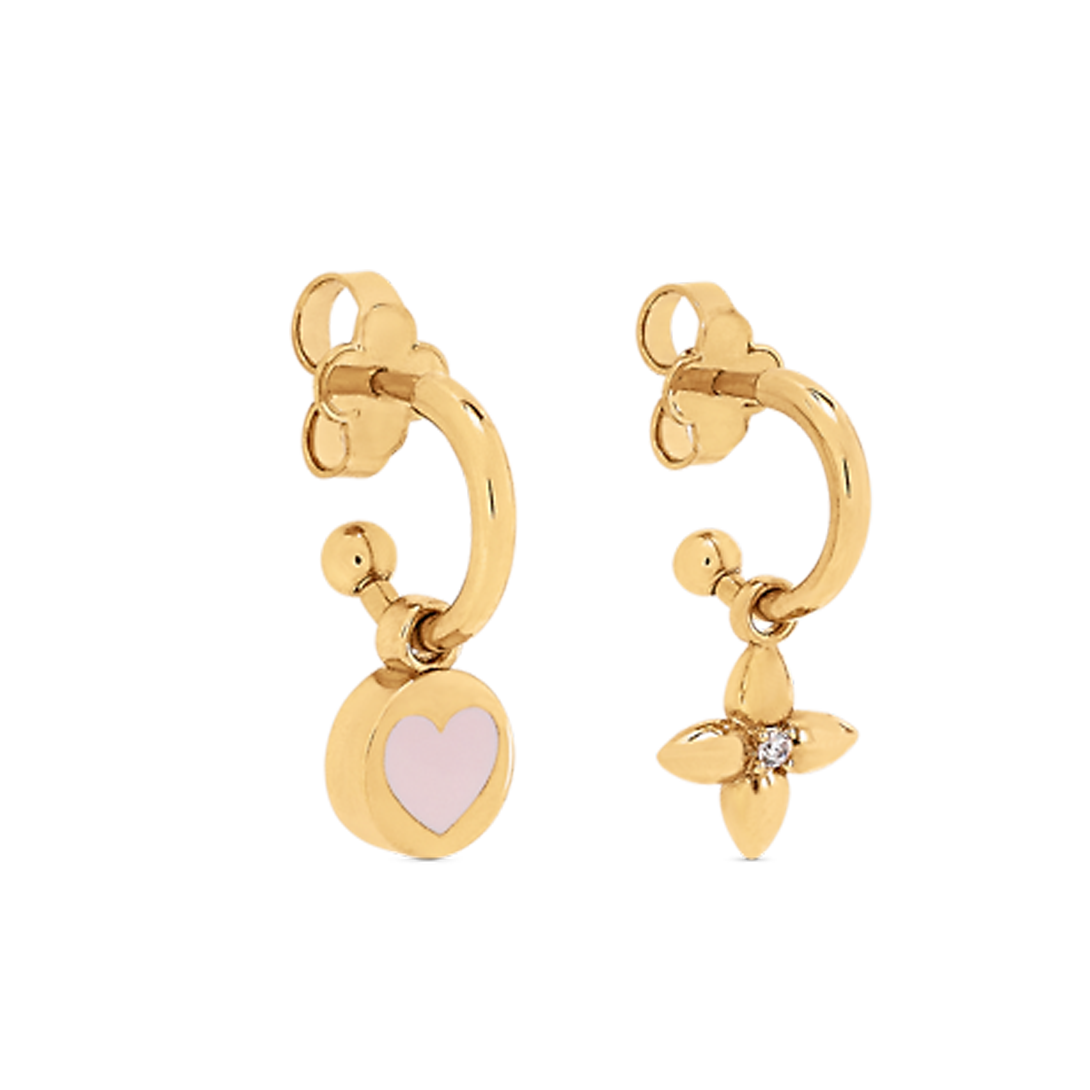 Louis Vuitton Iconic Heart 18K Gold Earrings