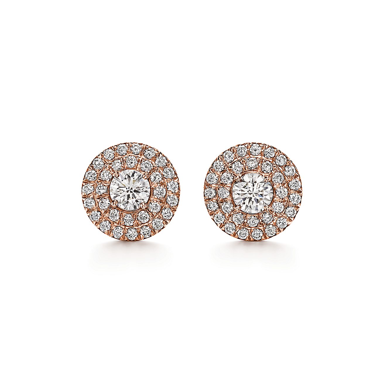 Tiffany Soleste Diamonds 18K Rose Gold Earrings