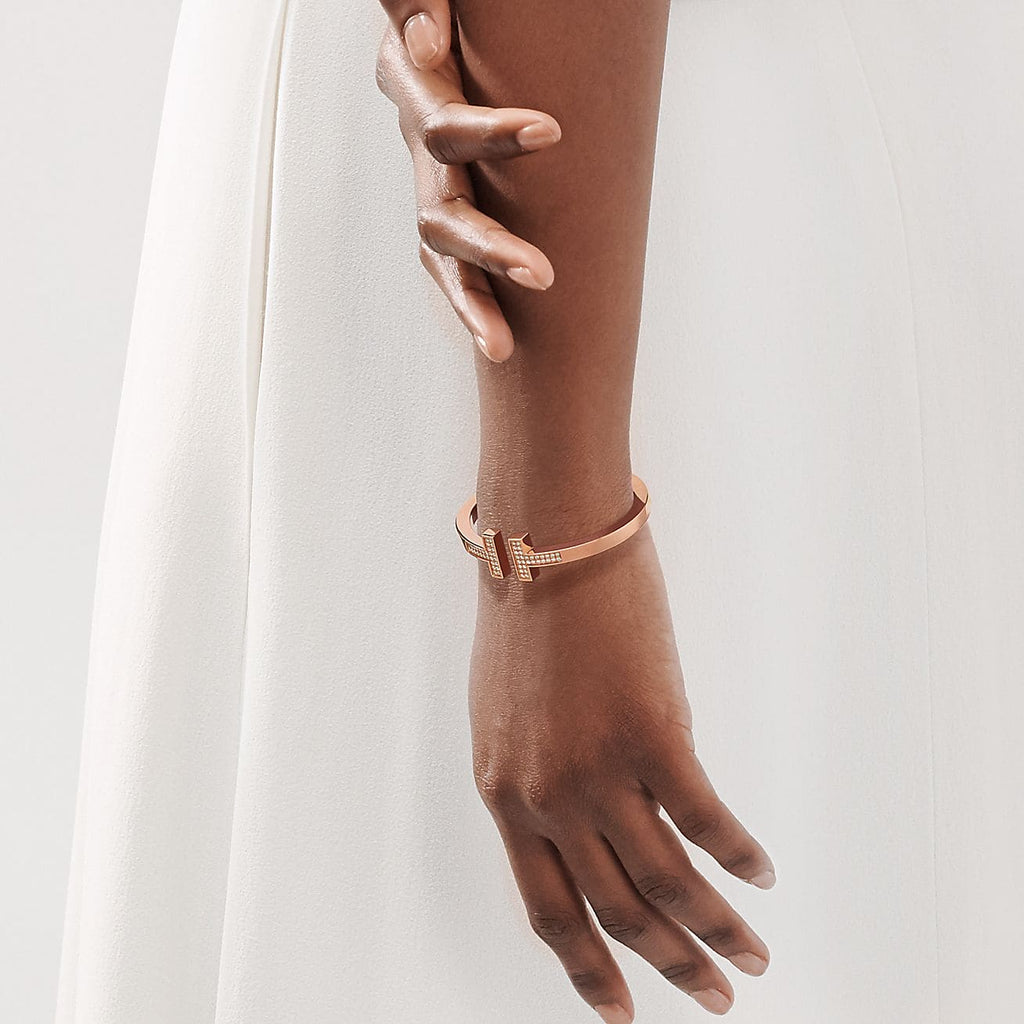 Tiffany Diamond Square 18K Gold Bracelet