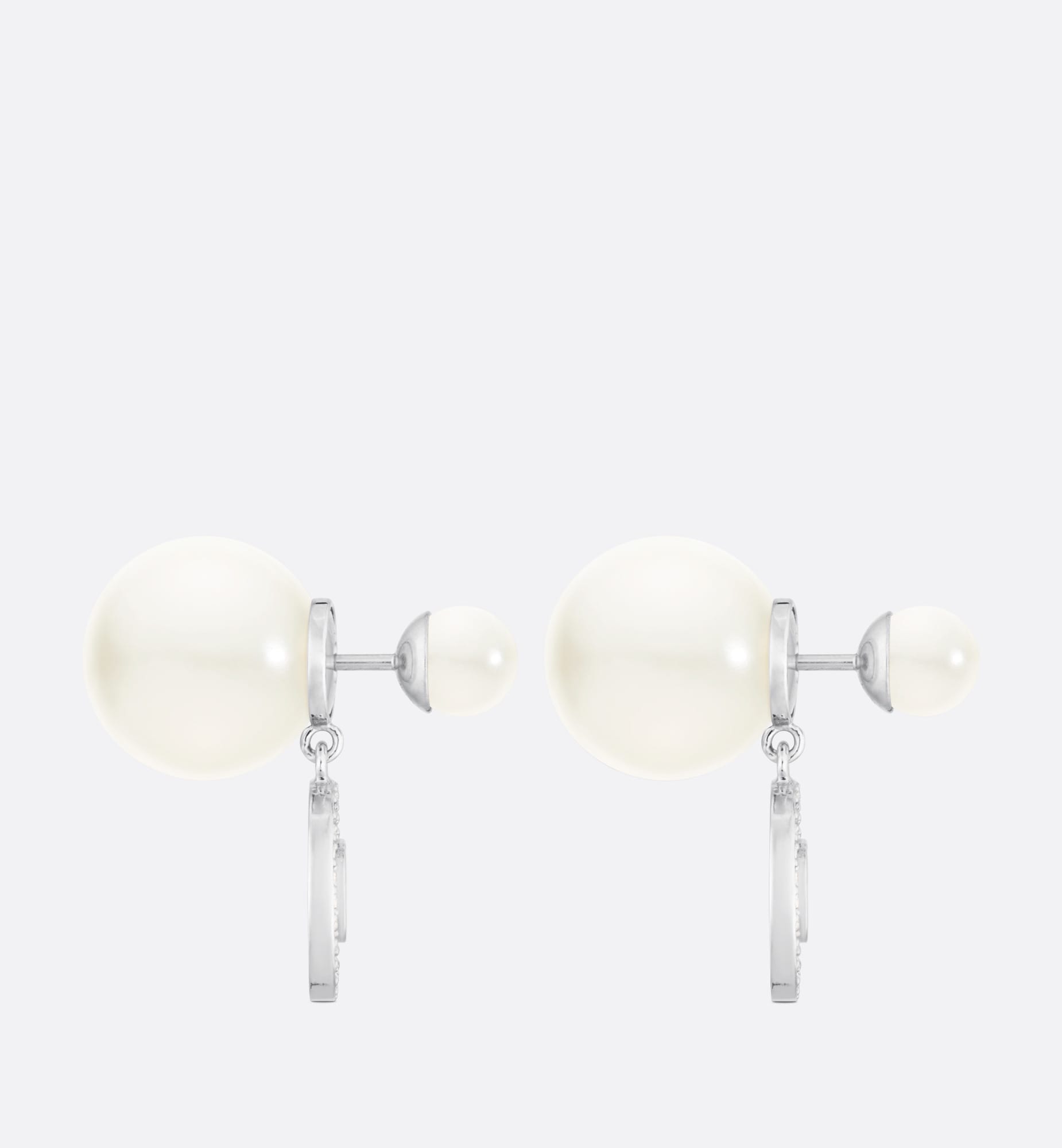 Dior Tribales White Resin Pearls 18K Gold Earrings