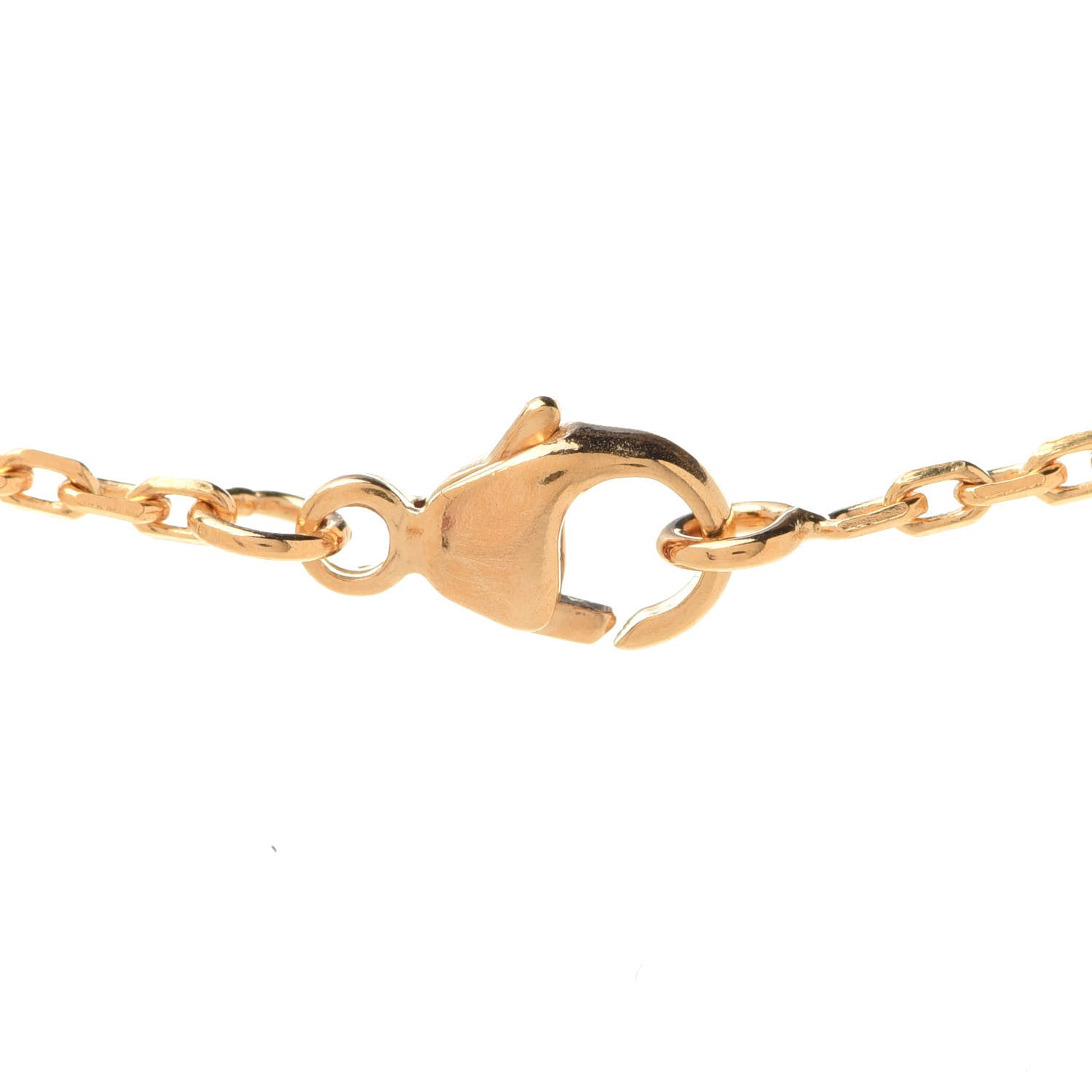 Hermes Mini Pop White 18K Gold Necklace