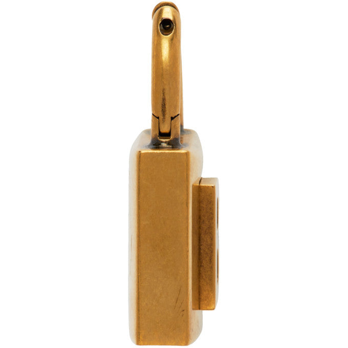 Balenciaga Gold Small Lock 18K Gold Earrings
