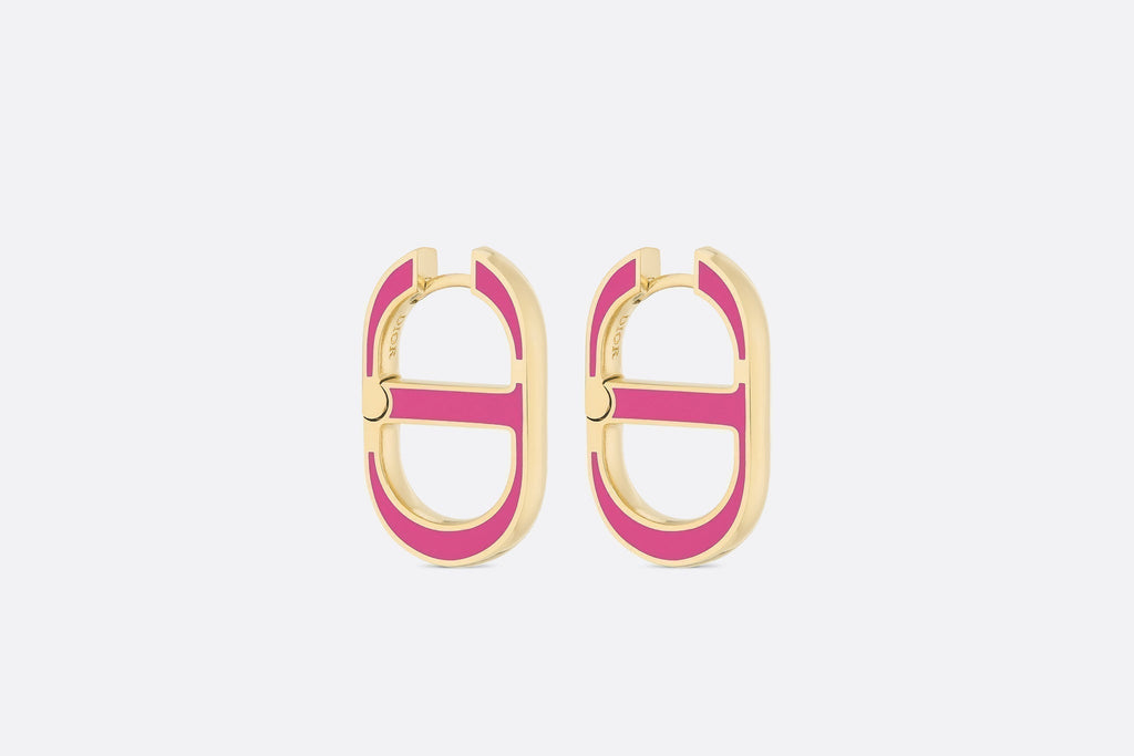 Dior 30 Montaigne Rani Pink 18K Gold Earrings