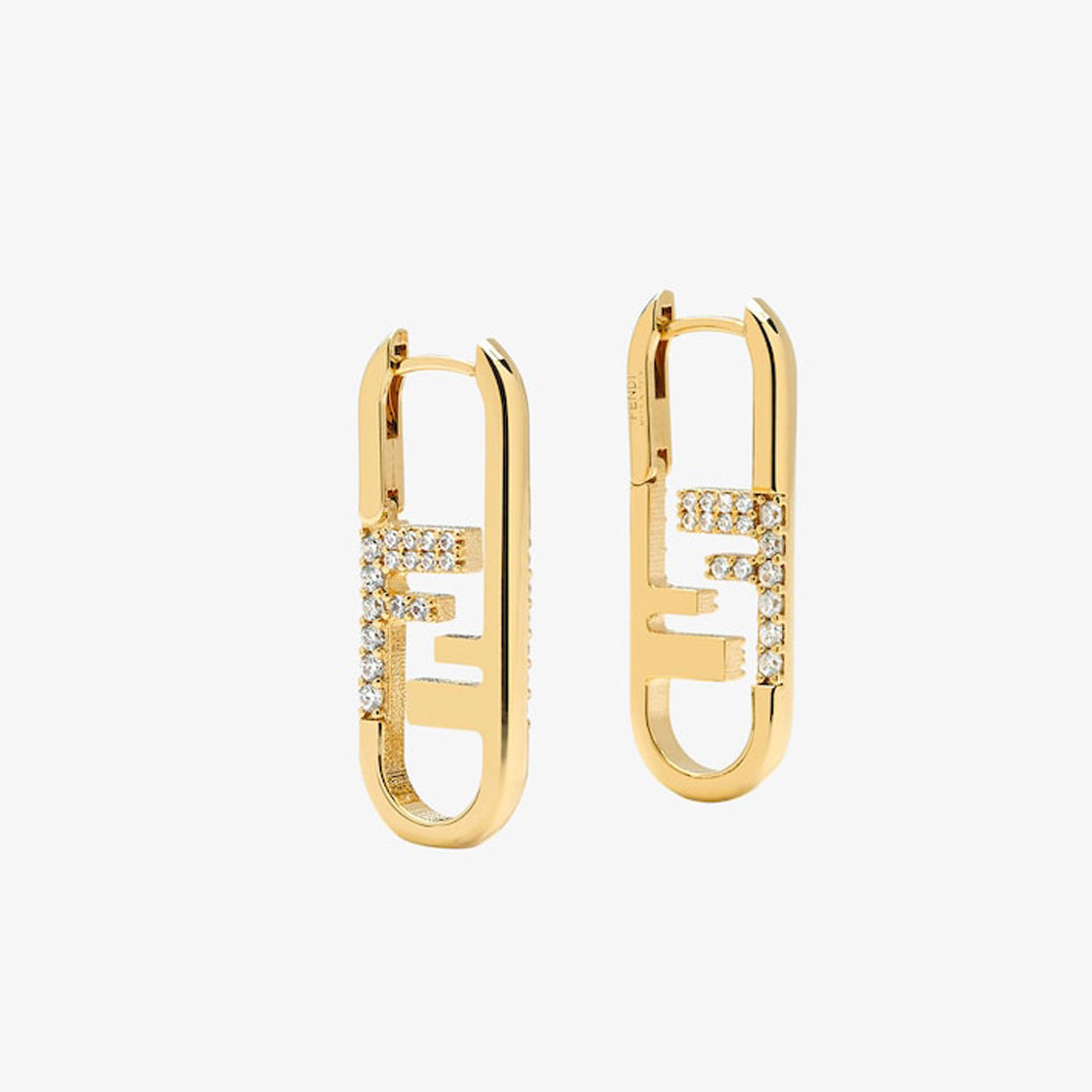 Fendi OLock 18K Gold Earrings