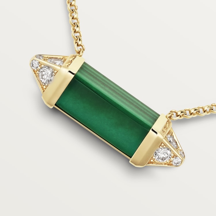 Les Berlingots De Malachite 18K Gold Necklace