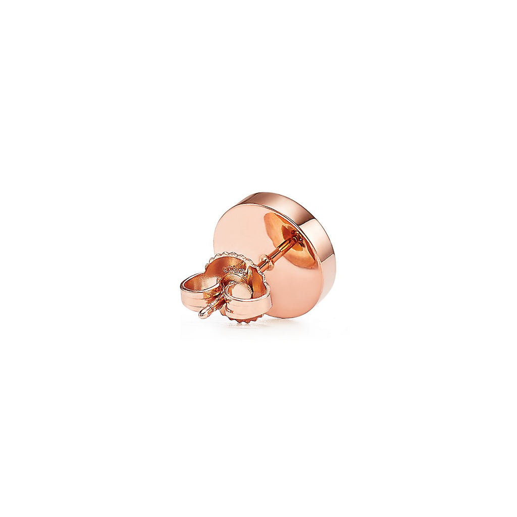 Tiffany Mother-Of-Pearl Circle 18K Gold Earrings
