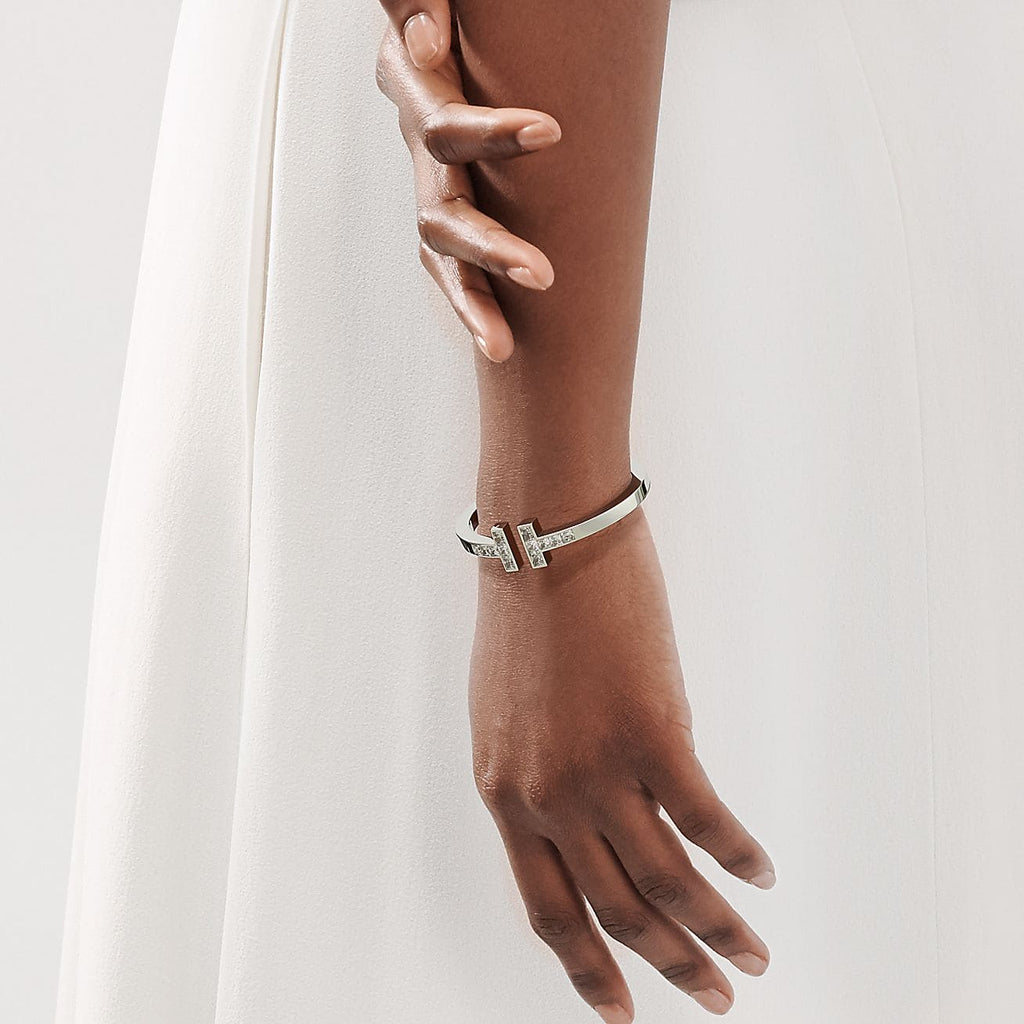 Tiffany Diamond Square 18K Gold Bracelet