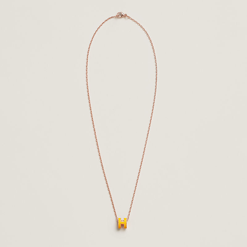 Hermes Mini Pop Yellow 18K Gold Necklace
