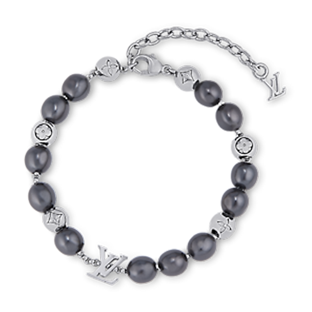 Louis Vuitton Monogram Pearls 18K Gold Bracelet