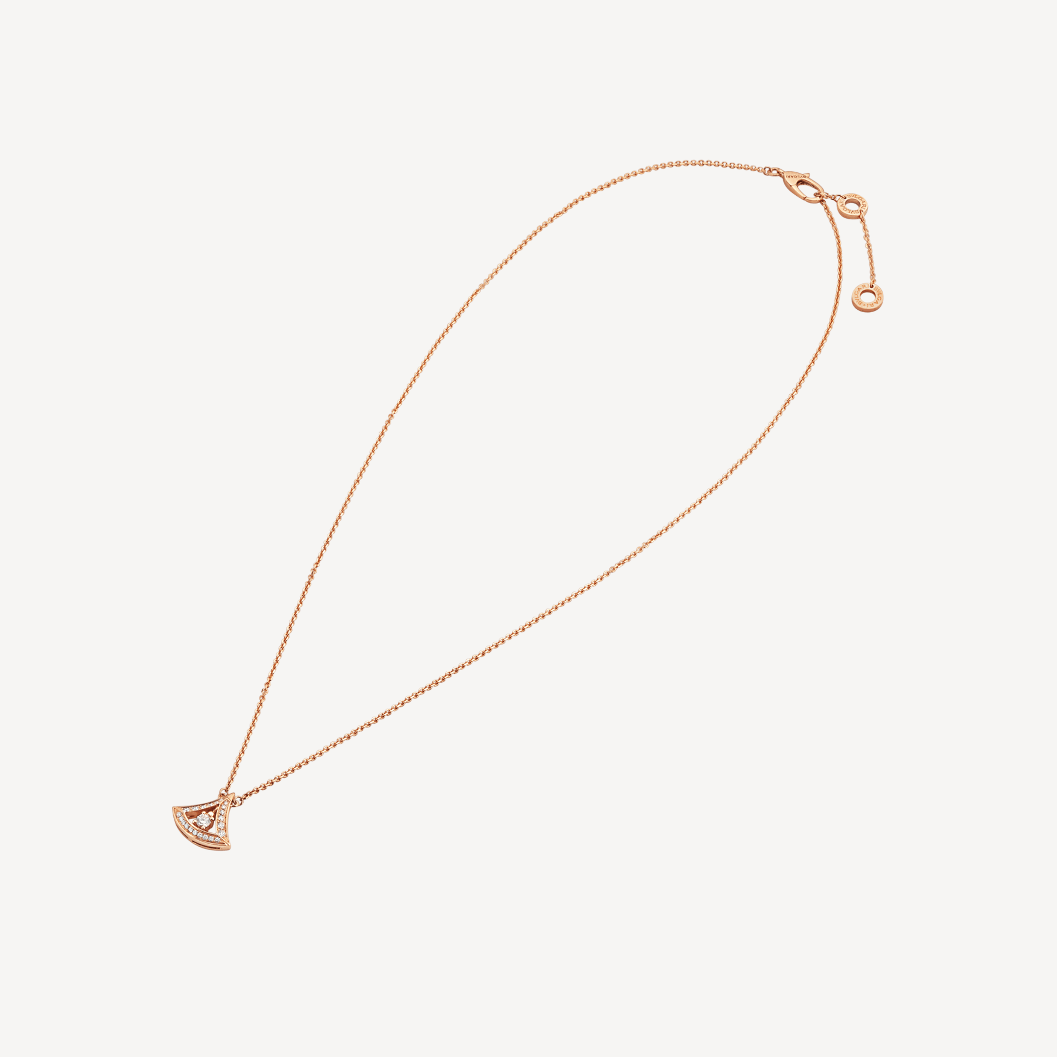 Bvlgari Dream Pave Diamond Openwork 18K Gold Necklace