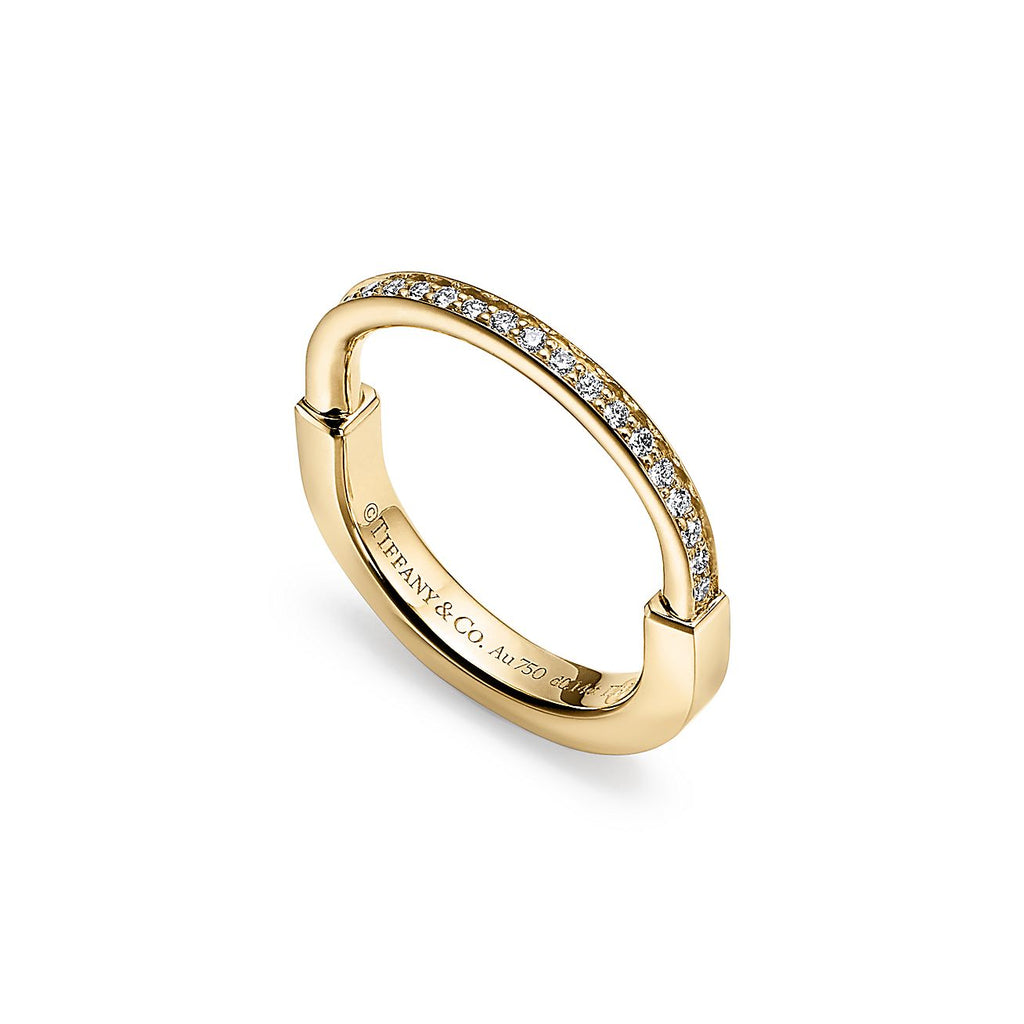 Tiffany Lock Diamonds 18K Yellow Gold Ring