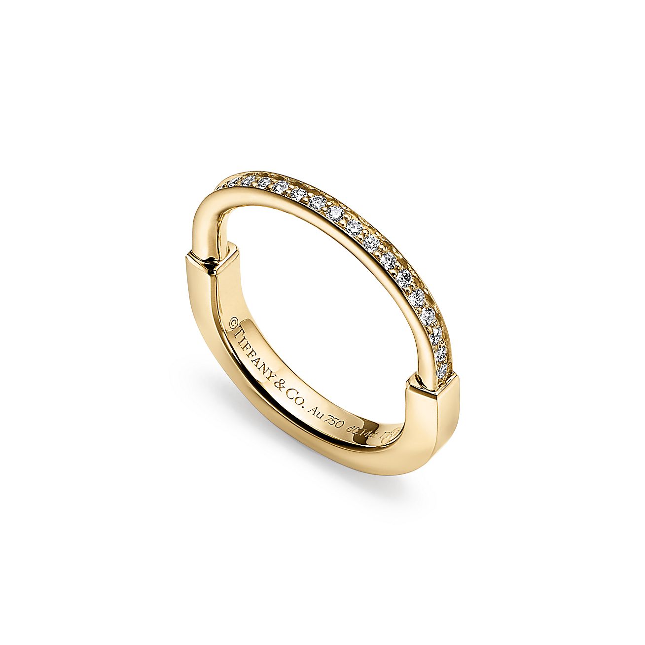 Tiffany Lock Diamonds 18K Yellow Gold Ring