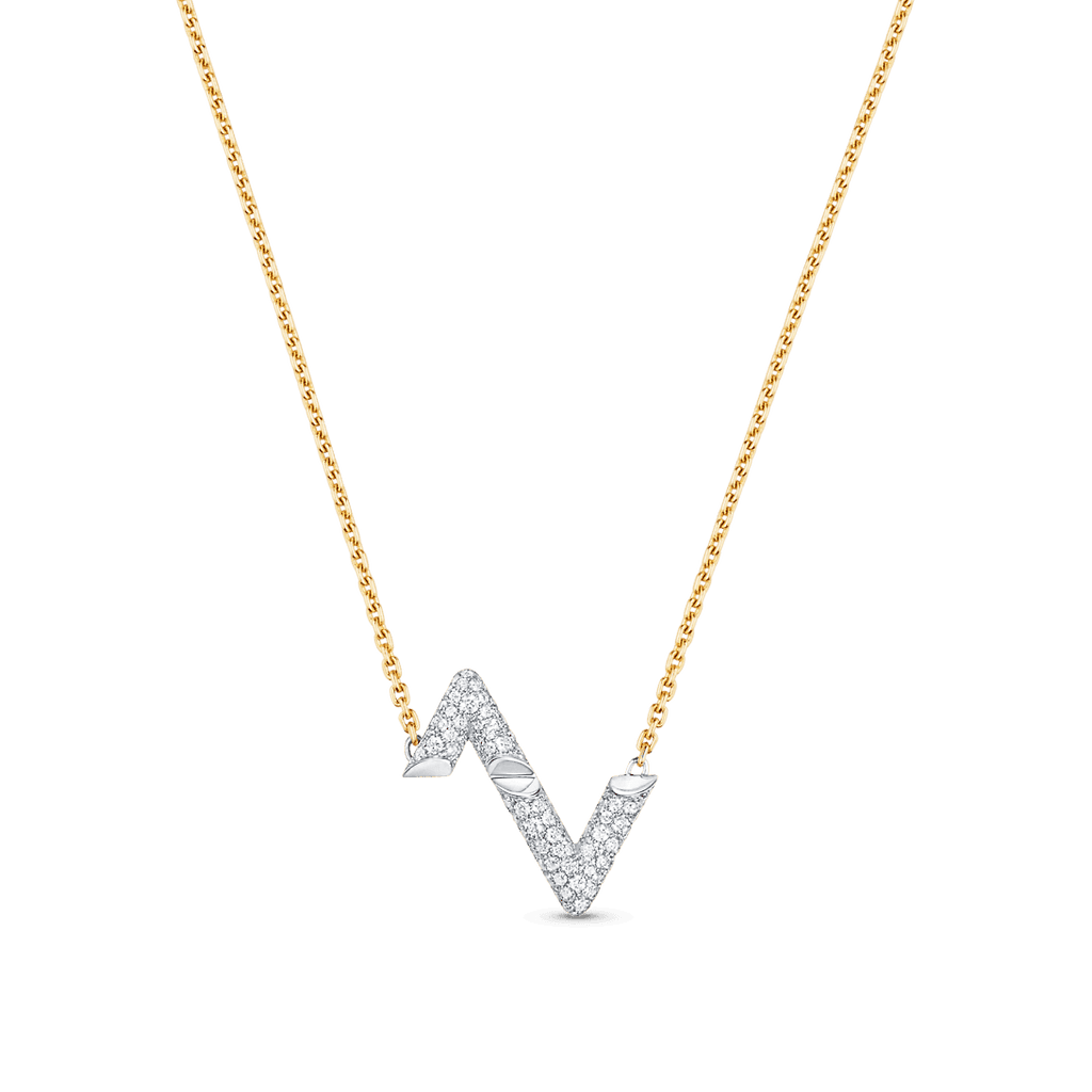 Louis Vuitton Volt Upside Down Pendant 18K Gold Necklace