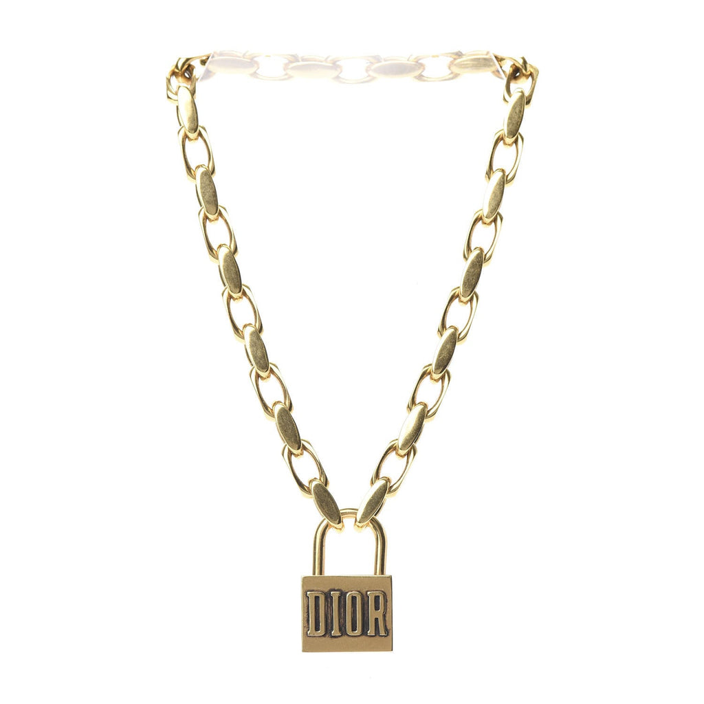 Dior Lucky Locket Choker 18K Gold Necklace