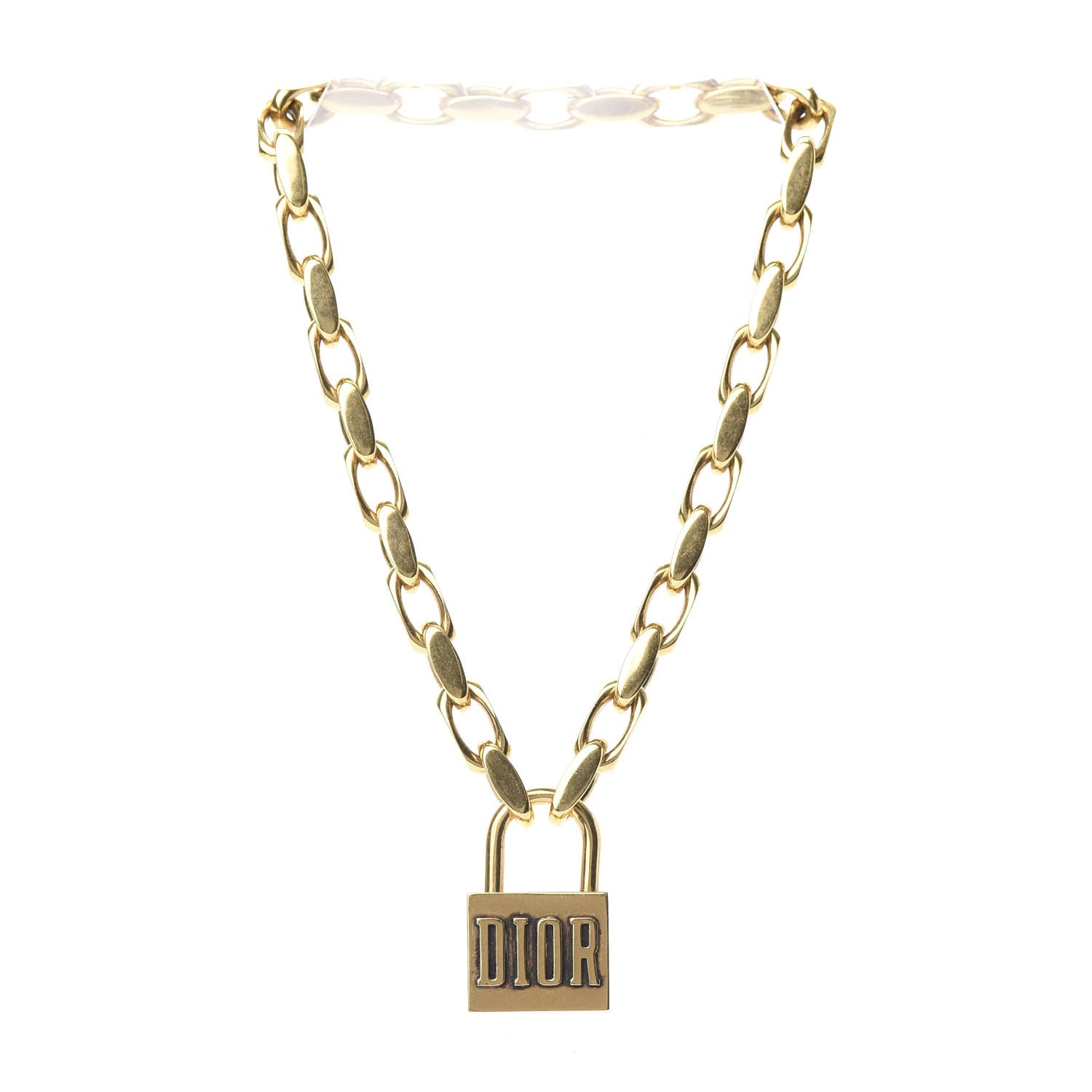 Dior Lucky Locket Choker 18K Gold Necklace