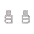 Balenciaga Hourglass Diamond 18K Gold Earrings