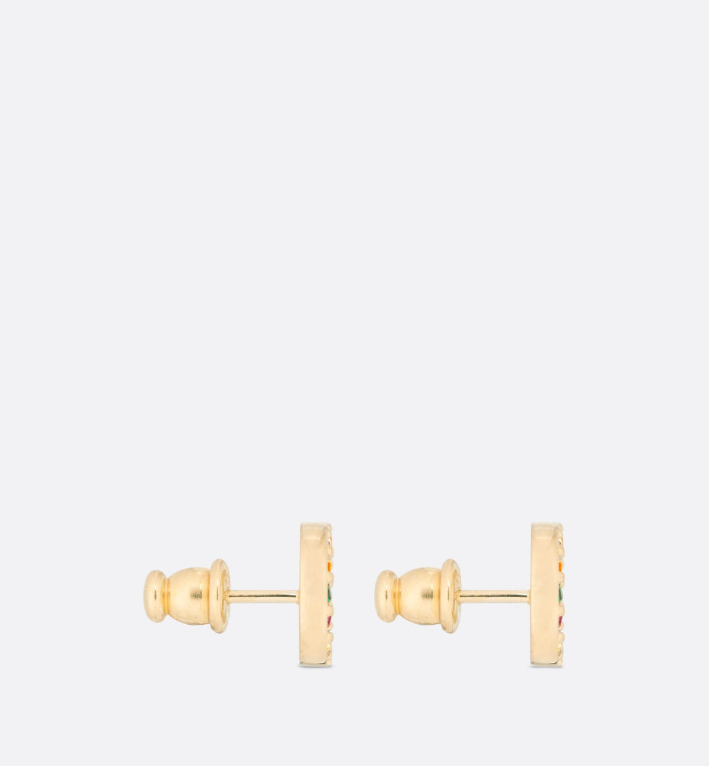 Dior Petit Stud 18K Gold Earrings