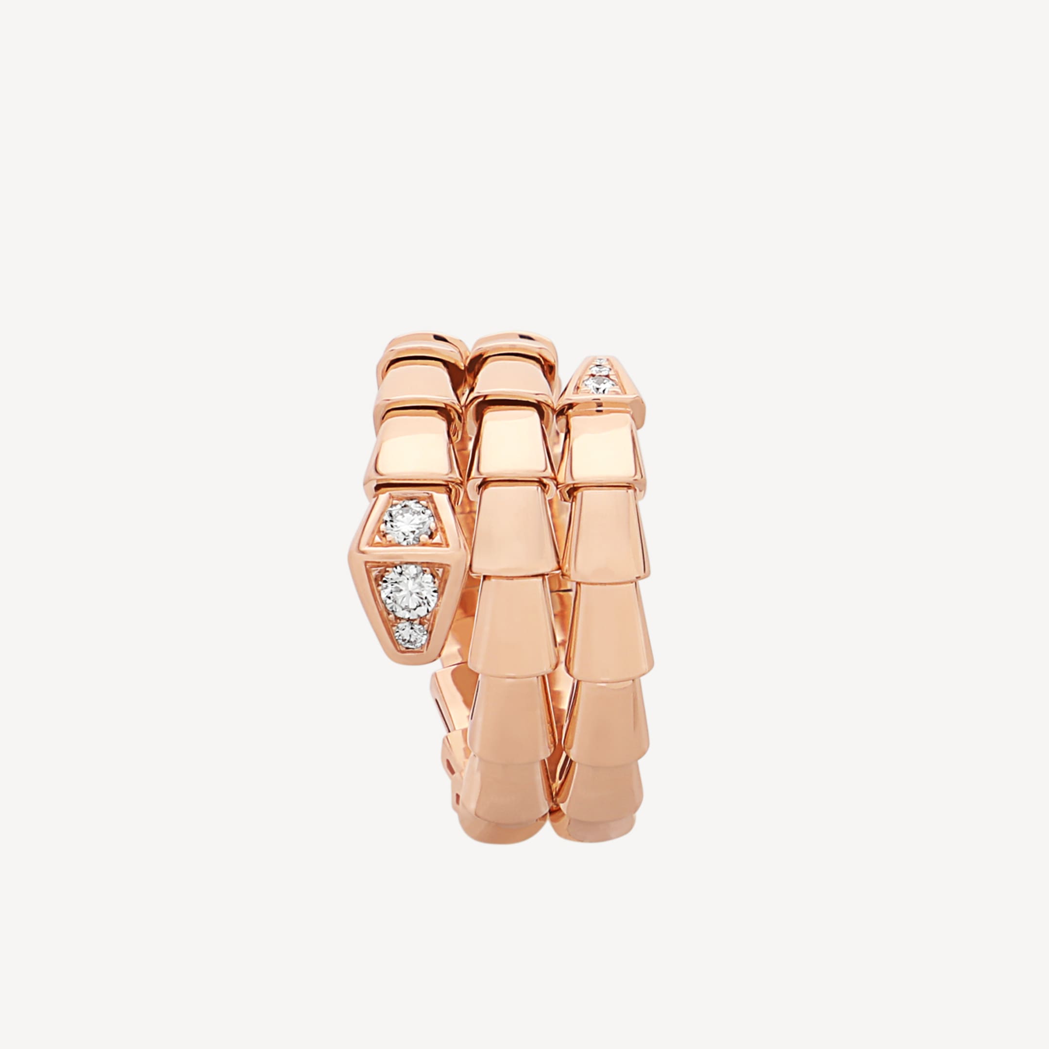 Bvlgari Serpenti Viper Demi Diamond 18K Gold Ring