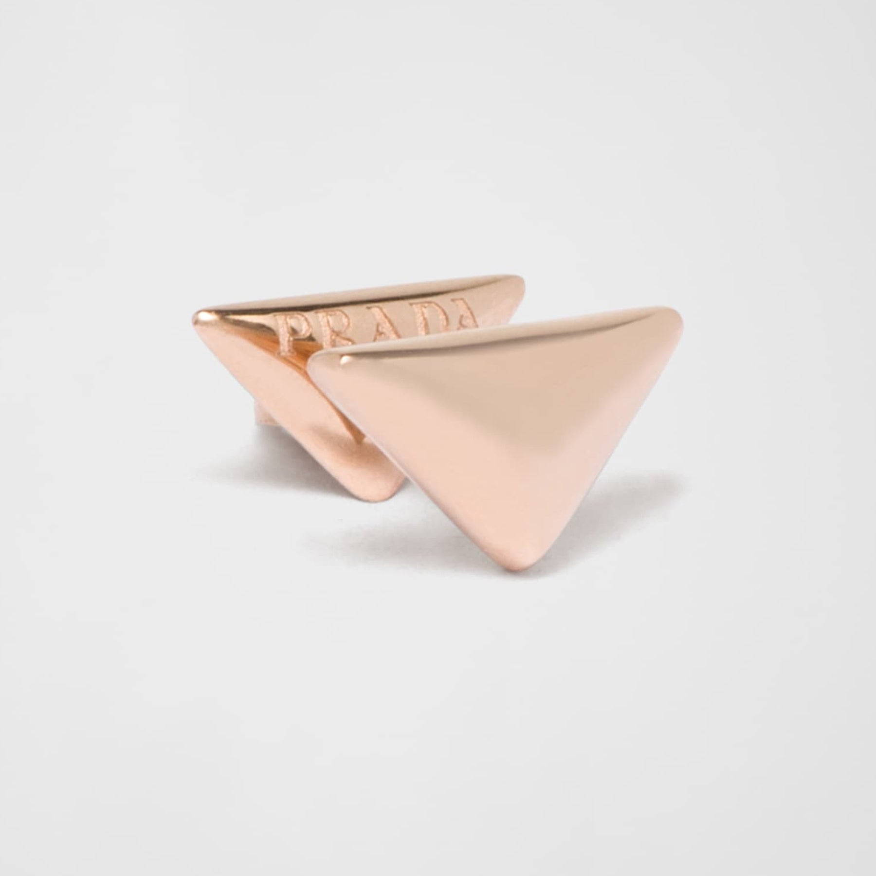 Prada Triangle 18K Gold Earrings
