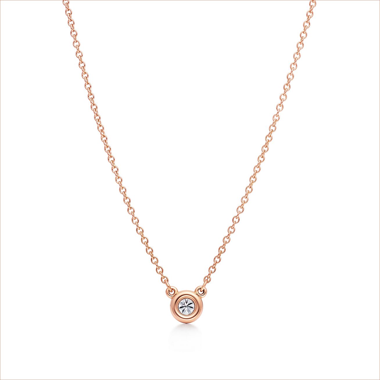 Tiffany Elsa Peretti Diamonds 18K Gold Necklace