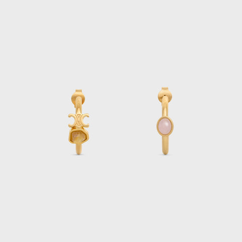 Celine Indie Hoops 18K Gold Earrings