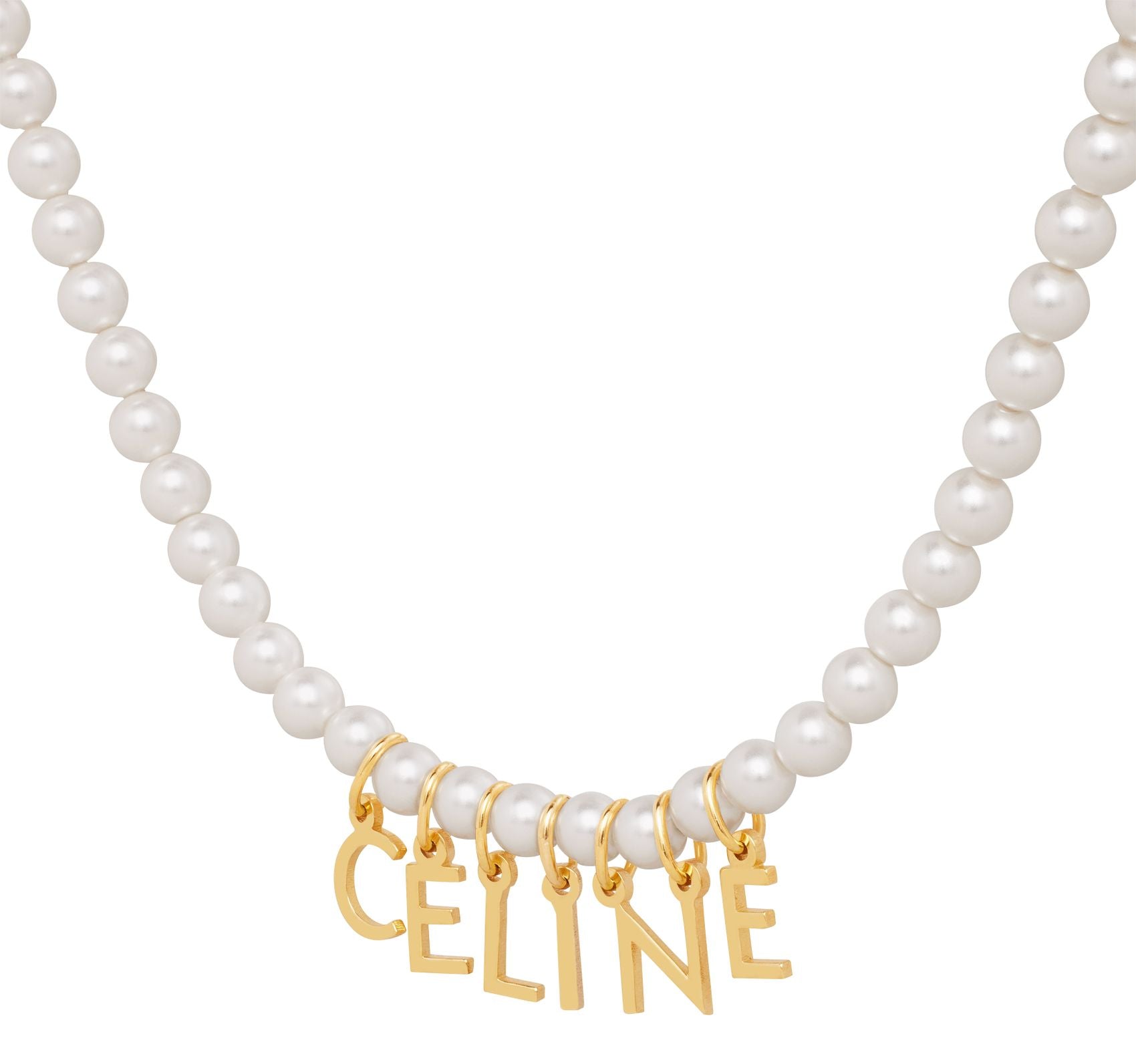 Celine Paris Pearl 18K Gold Necklace