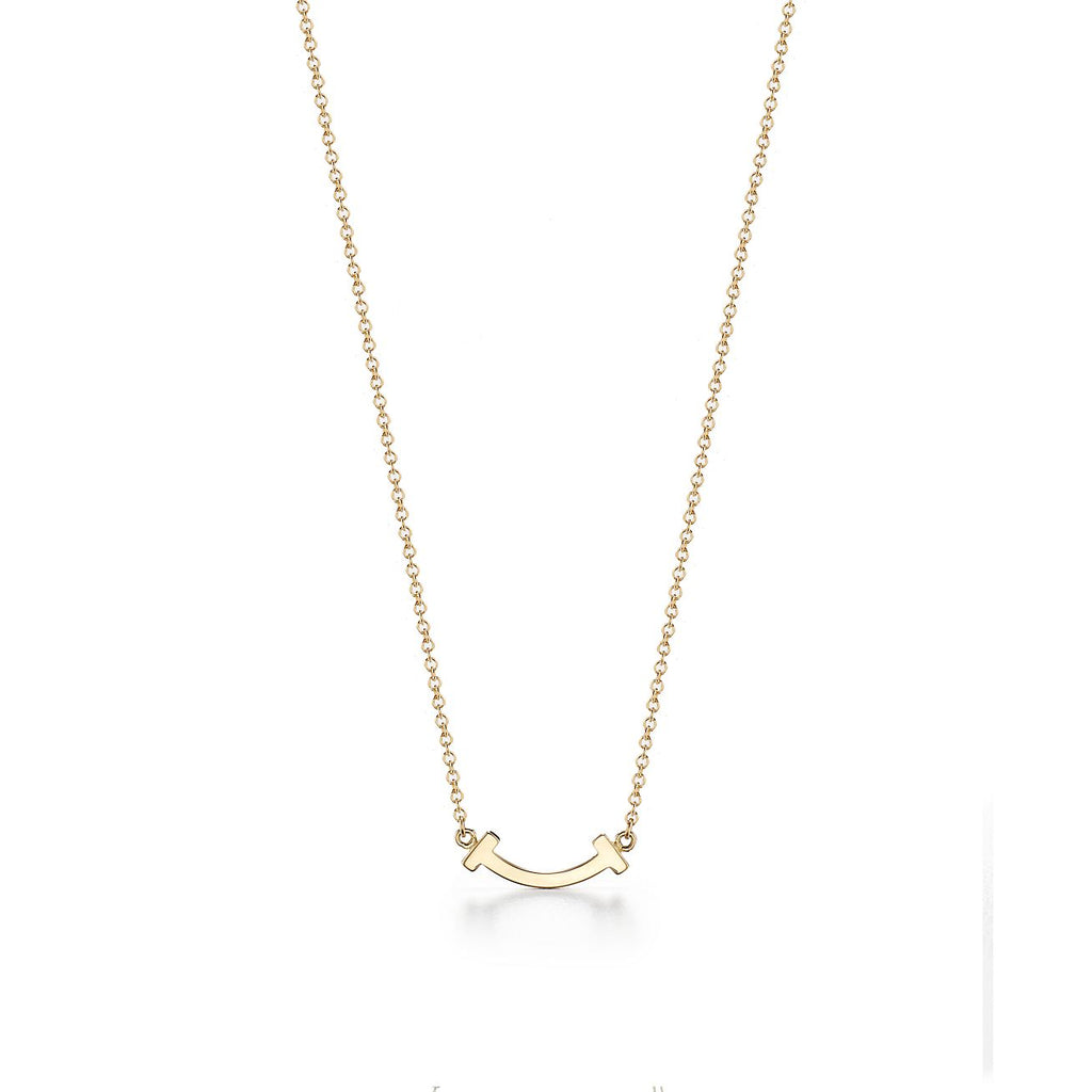 Tiffany Small Diamond Pendant 18K Gold Necklace