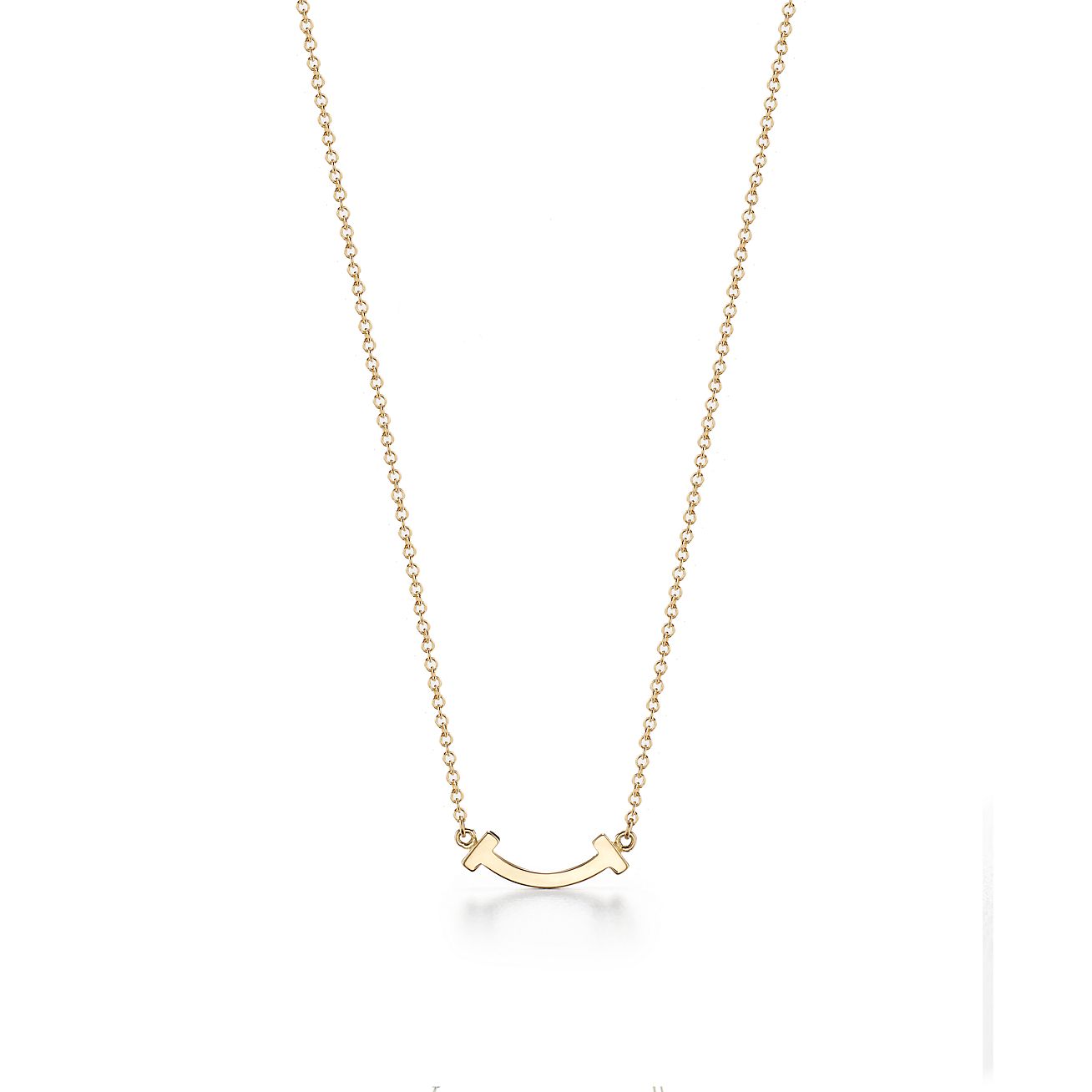 Tiffany Small Diamond Pendant 18K Gold Necklace