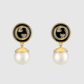 Gucci Double Blondie Pendant 18K Gold Earrings