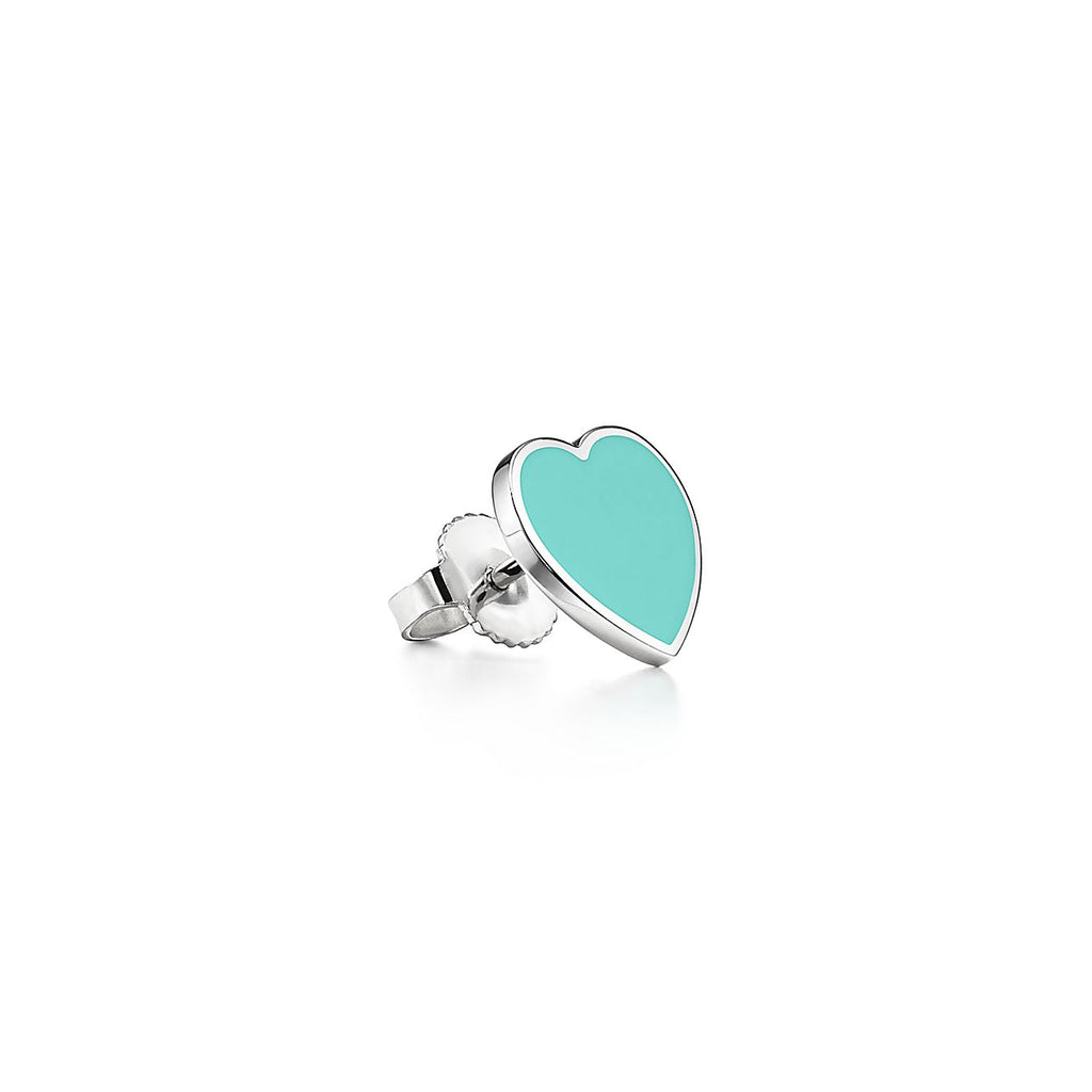Tiffany Return to Blue Heart 18K Gold Earrings