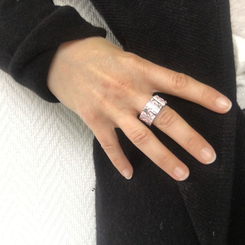 Dior Monogram Enamel 18K Gold Ring