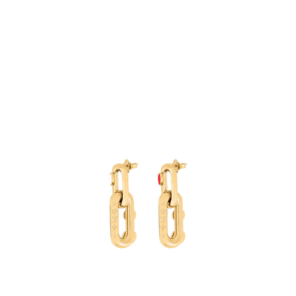 Louis Vuitton x YK LV Edge Painted Dots 18K Gold Earrings