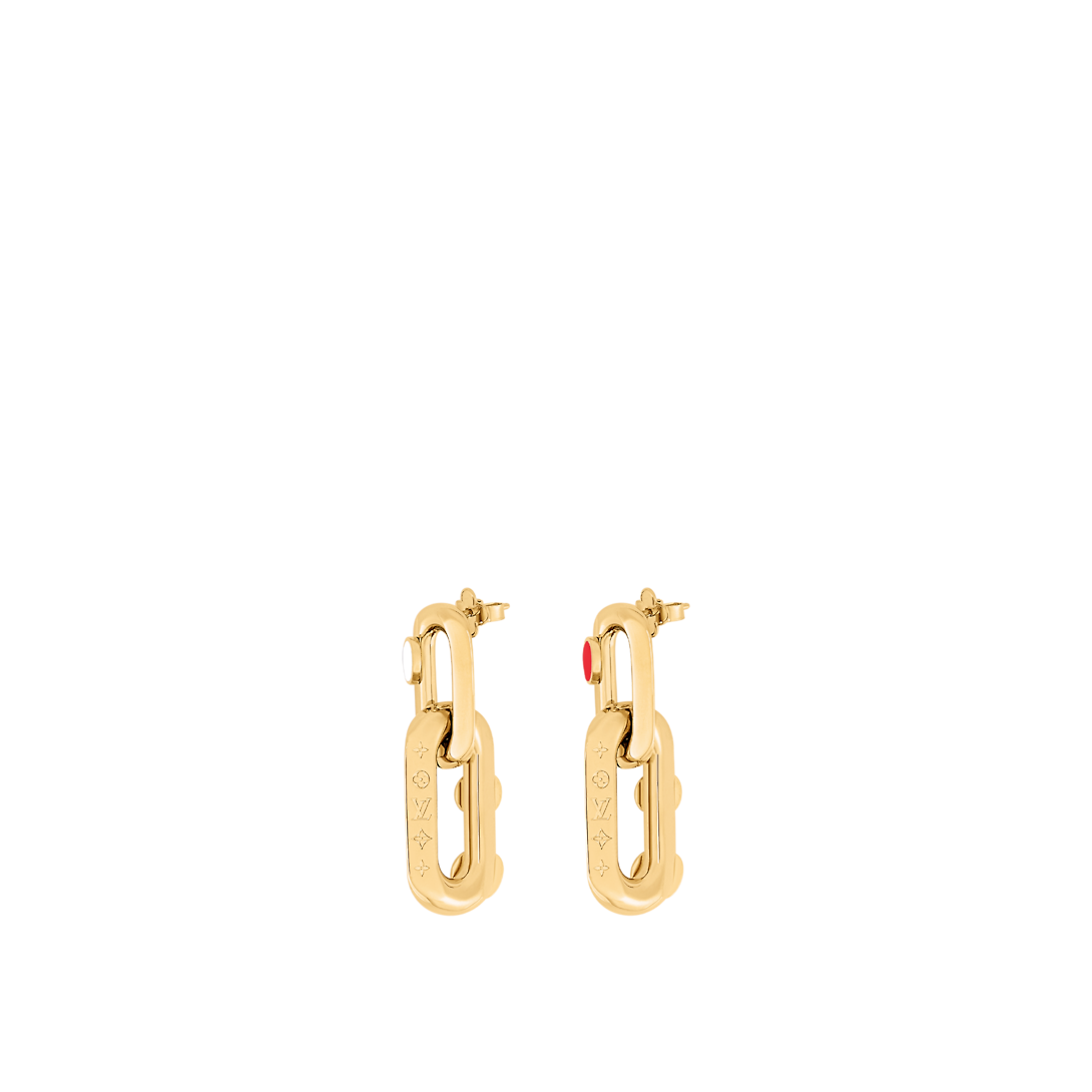 Louis Vuitton x YK LV Edge Painted Dots 18K Gold Earrings