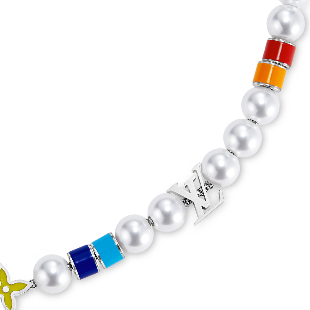 Louis Vuitton MNG Pearls Party 18K Gold Necklace