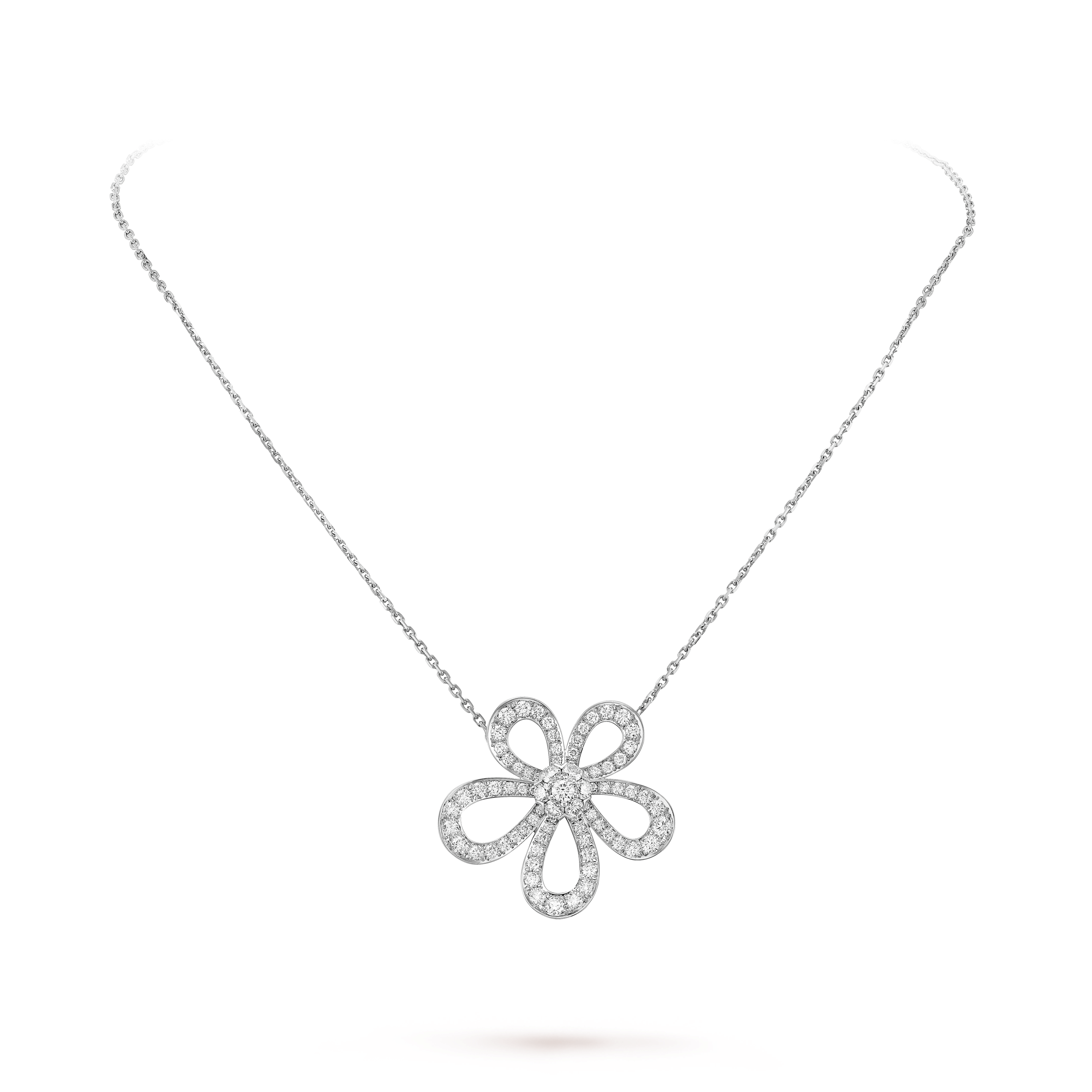 Flowerlace Pendant 18K Gold Necklace