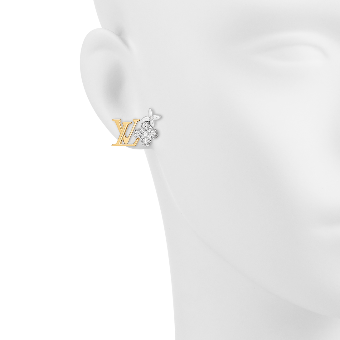 Louis Vuitton Gram 18K Gold Earrings