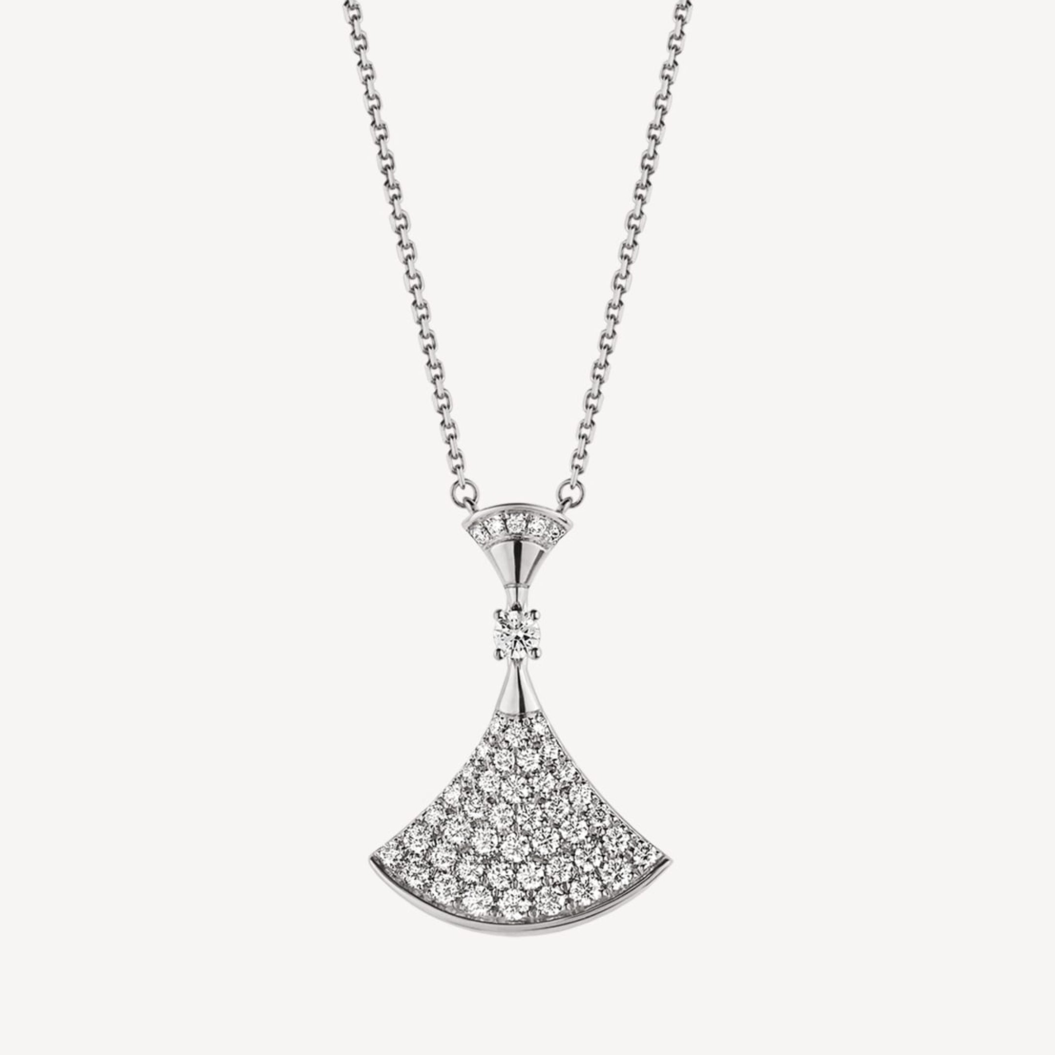 Bvlgari BVLGARI Dream Pave Diamond 18K Gold Necklace