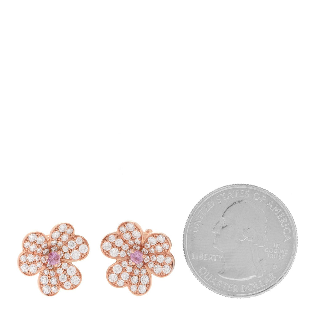Frivole Pink Sapphire 18K Gold Earrings