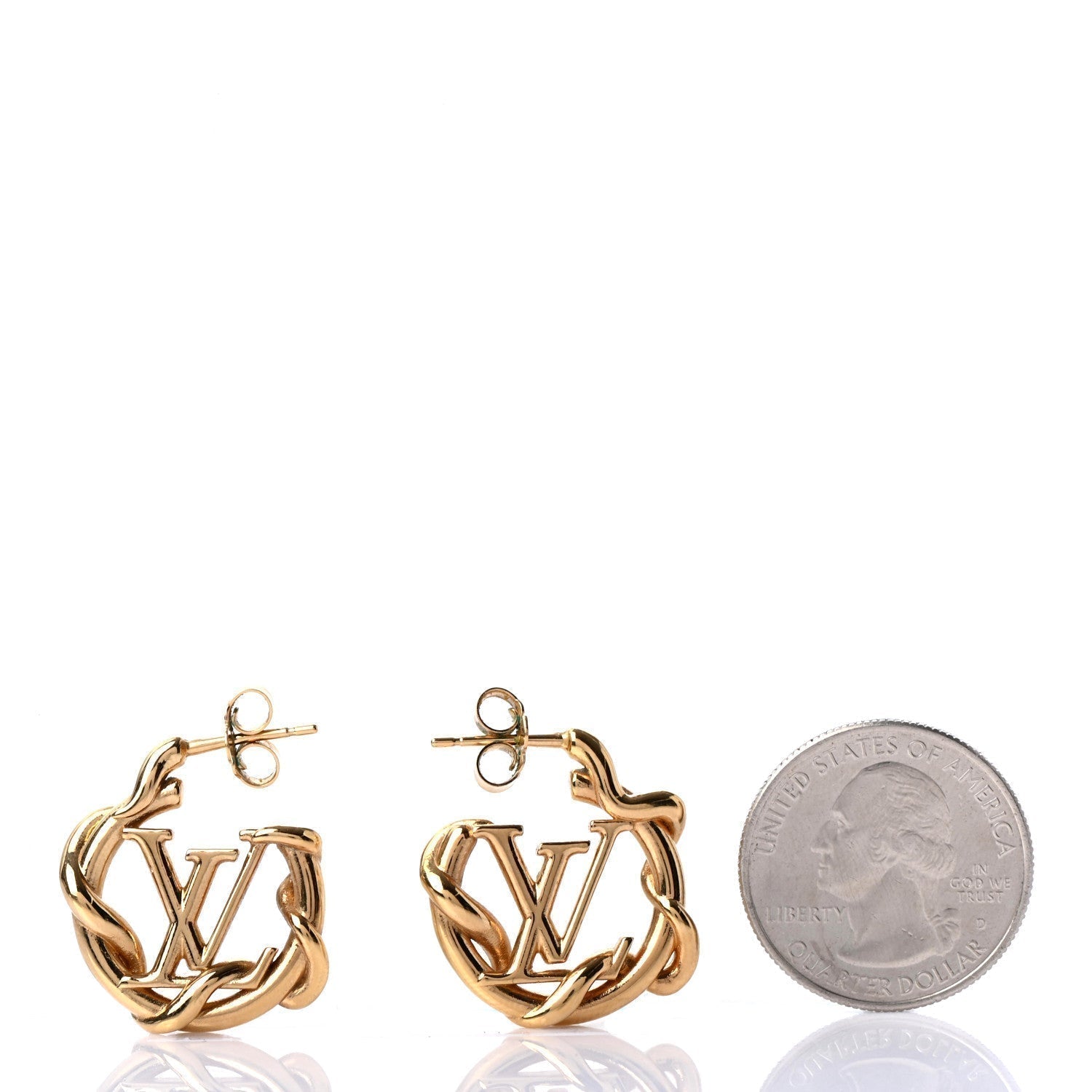 Louis Vuitton Garden Louise Hoop 18K Gold Earrings