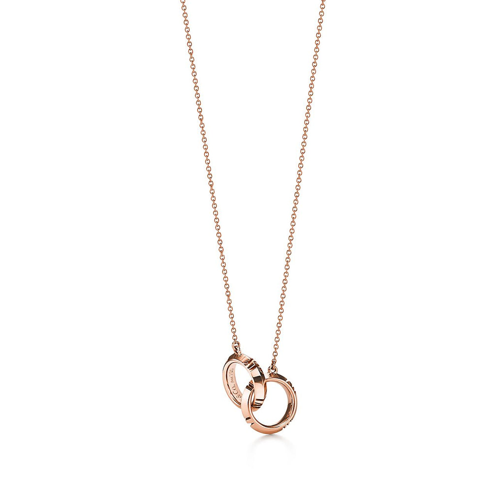 Tiffany Atlas X Closed Interlocking Pendant 18K Gold Necklace